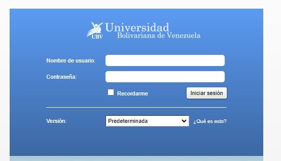 formulario acceso correo UBV