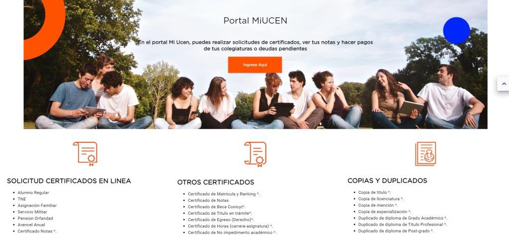 Portal Unicen Uncentral chile