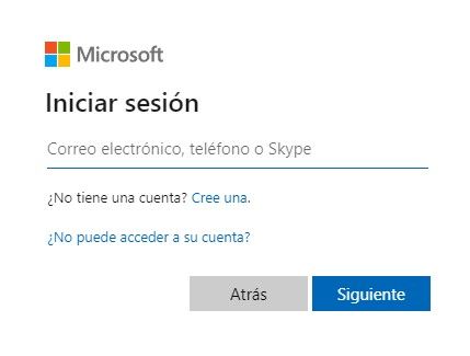 inicio sesión Microsoft correo
