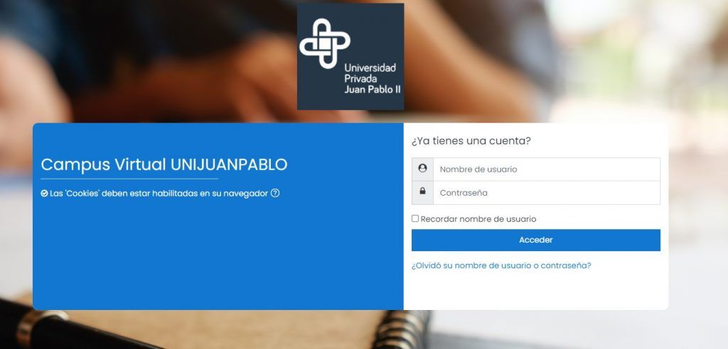 acceso aula virtual universidad juan pablo II Perú